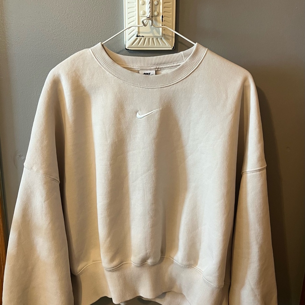 Nike Women's Off-White Crew Neck Sweater